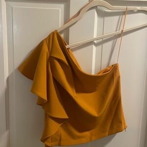 Glam gold one shoulder blouse size small